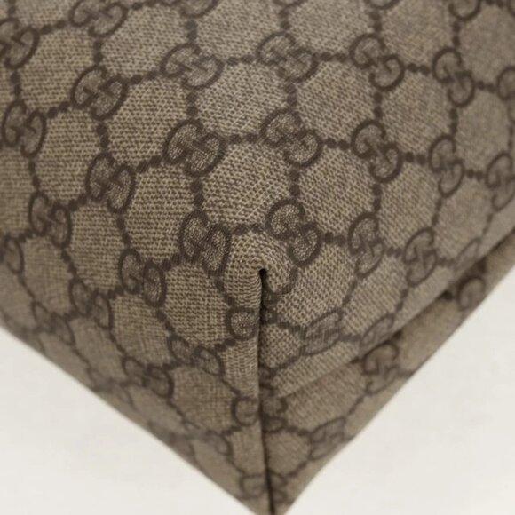 GUCCI GG Supreme Tote Bag PVC Leather Beige Silver 189897 Auth yk19708V - Picture 5 of 16